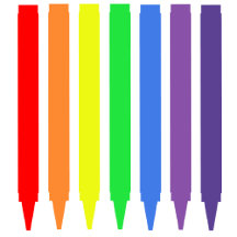Rainbow art crayons by LyricalCrafts