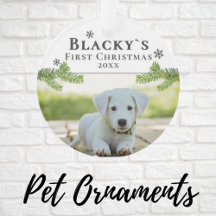 Photo Christmas Holiday Ornaments for Dogs