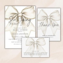 She's Tying The Knot White Bow Bridal Shower