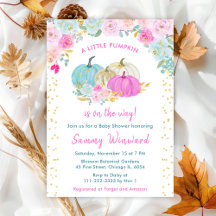 Pastel Pumpkins Confetti Baby Shower