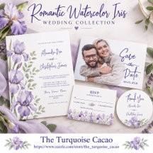 Romantic Watercolor Iris Wedding Collection