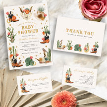 Cowboy Boot Wild West Western Baby Shower