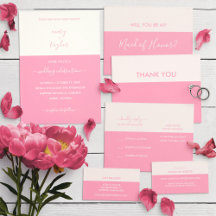 Minimalist Cream Pink Wedding