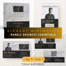 Elegant Minimalist Marble Business Essentials