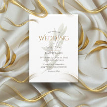 Elegant Simple Watercolor Greenery Leaf Wedding