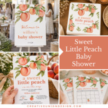 A Sweet Little Peach Is On The Way Baby Shower