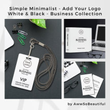 Simple Modern Add Business Logo - White and Black