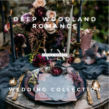 Deep Woodland Romance  Wedding Stationery