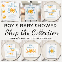 Here Comes The Son Sunshine Baby Shower Collection