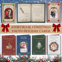 Unique Storybook Christmas Photo Holiday Cards