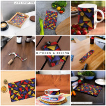 Multicolor Geometric Triangle Shape Pattern