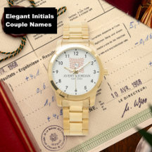 Elegant Initials Couple Names watches