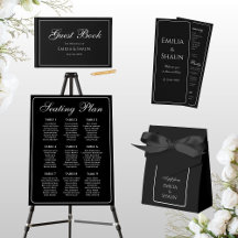 Classy Black and White Themed Wedding