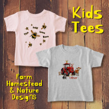 Kids Tees, Farm and Nature Themes