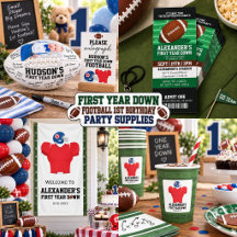 First Year Down Football Birthday Party Supplies