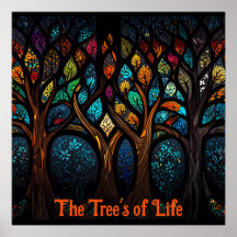 Colourful Tree's of Life Posters to Collect