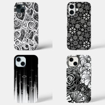 iPhone Cases With Black Gray And White Designs    