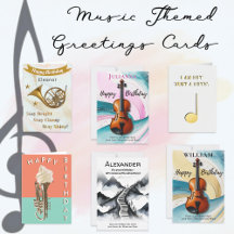 Music Themed Greetings Cards