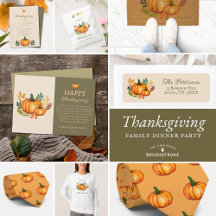 Elegant Rustic Pumpkin Thanksgiving Collection
