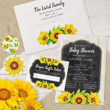 Sunflower Baby Shower Collection