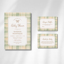 Vintage Sage Brown Plaid