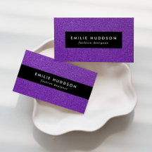 Purple Glitter Business Cards Collection