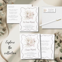 Boho Blush Pink Roses New Address Collection