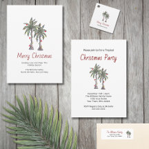 Tropical Beach Palm Trees Destination Christmas 