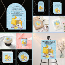 Modern Rubber Ducky Bubbles Baby Shower Collection