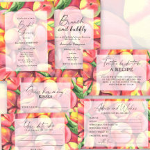 Peaches pattern Bridal Shower