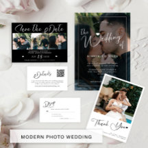 Modern script simple wedding suite