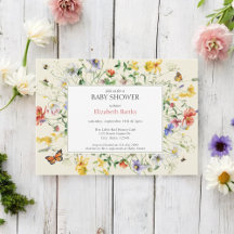 Wildflowers, Bees, & Butterflies Baby Shower