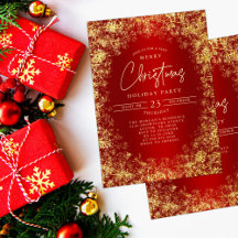Elegant Gold Snowflakes Frame Christmas Collection