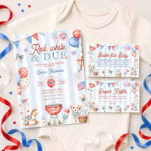  Red, White and Due 4th July Baby Shower