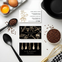 Black & Gold Glitter Bakery Business