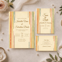 Modern Retro Stripe Wedding