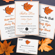 Elegant Fall Leaves Boho Autumn Wedding Collection