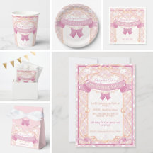 Light Pink Art Nouveau Magical Girl Birthday Party