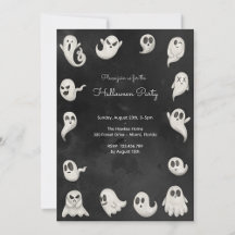 Halloween cute scary ghosts party