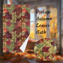 Vintage Autumn Leaves Bath