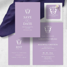 Elegant Lilac Wedding Stationery Suite