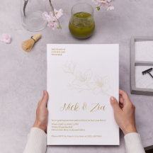 Love's Story Unfolds: Minimalist Wedding Invitatio