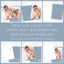 Dusty Blue Backgrounds For Vellum Overlays