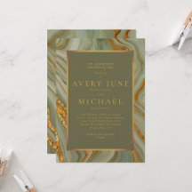 Sage green onyx stone with gold