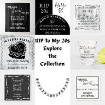 RIP 20s Hand Drawn Funeral Themed 30th Birthday