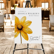 love in bloom yellow flower bridal shower suite 