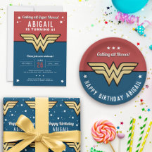 Wonder Woman Golden Logo Birthday