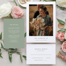 Sage Green | Elegant Text Wedding