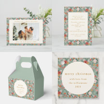 Sage Green Boho Botanical Christmas