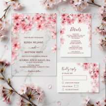 Watercolor Cherry Blossoms Handwritten Script